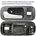 Lcyolada 82216 Front Driver Side Interior Door Handle for Honda CR-V 1997 1998 1999 2000 2001,Replaces 72164-S10-A11ZA, Gray Housing with Chrome Lever