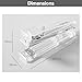Office Desk Stapler with 1000 24/6 Staples, Transparent Clear Durable Acrylic Fashion Shape, for School Office Home - Silver Color