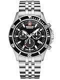 Herrenuhr Swiss Military Hanowa Unisex Erwachsene Analog Quarz Uhr mit Edelstahl Armband 06-5331.04.007