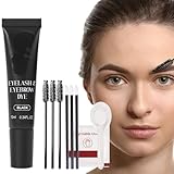 Augenbrauentönungs-Set, wischfeste Augenbrauenfarbe, Beauty Routine Schwarz/Kaffee/ , kompakt & reisefreundlich/langanhaltendes Ergebnis für Zuhause, Dating, Reisen, Hotel, Familientreffen