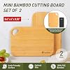 Set de 2 Tablas de Cortar Pequeñas de Bambú para Cocina, 8.6" x 6", Tablas de Embutidos de Madera Mini, Ligeras, No Tóxicas, para Servir, Camping, Fruta, Limón, Sándwich, Queso 6