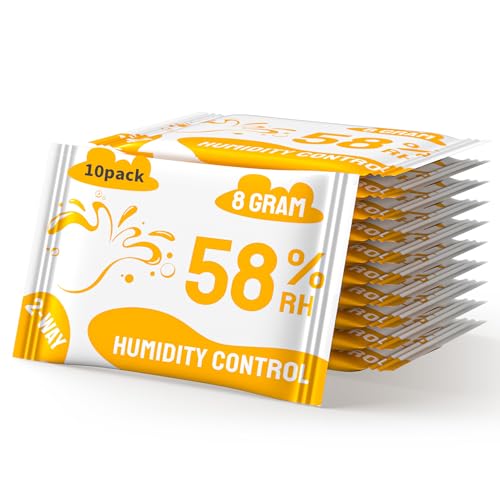 Boadw 2-Wege Feuchtigkeitsregulierung 58% Luftfeuchtigkeit Terpene & Aromaschutz, 8g Feuchtigkeitsregler zur Aufbewahrung von Kräutern schützt bis zu 28g - 10 Stück