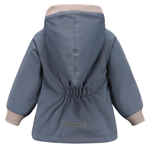 Kids Water Resistant Jacket Girls Fleece Lined Raincoat Windbreaker Boys Hooded Jacket2