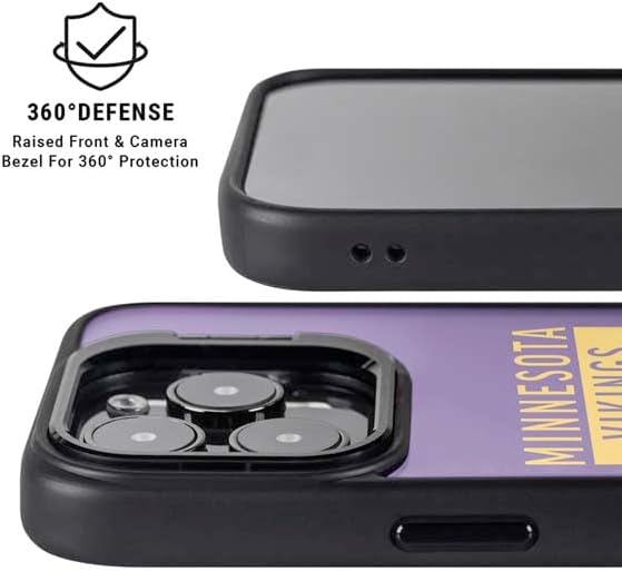 Skinit Kickstand Phone Case Compatible with iPhone 16 Pro Max - Officially Licensed NFL Minnesota Vikings Purple Performance Series Design