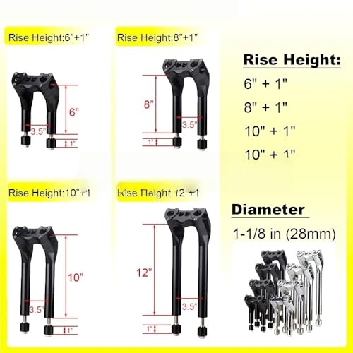 Kit de elevadores de manillar retroceso para mejorar postura en Softail y Dyna 6