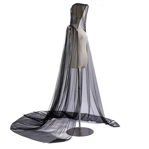 Châle de mariée en maille OhMill, cape en tulle résistante pour cosplay