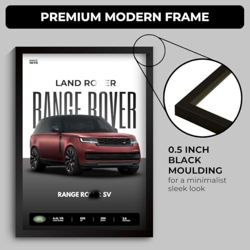 Image of Range Rover Poster | Framed Poster of Land Rover Range Rover A4 Sized (31 x 23 cm) | Cars Posters for Wall, Gift for Boys, Supercar Frame | Car Frames | Car Posters for Wall, Bedroom, Hostel, Study Room (F 068)