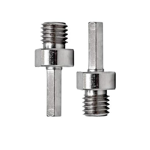 BRSCHNITT Core Drill Bit Arbor Adapter, 2pcs 5/8"-11 Thread to 3/8" Hex Shank for Threaded Diamond Hole Saw Core Drill Bit