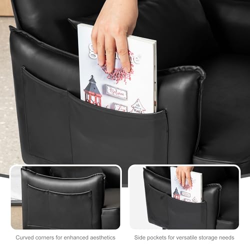 Sillón Moderno Metal Negro con Cojín Suave miniatura 6