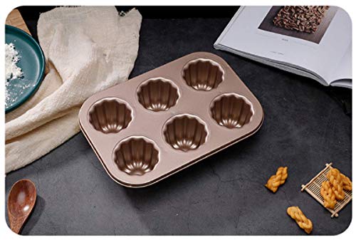 iToids 9 Cups Canele Mold Cake Pan, Canele Pan Non-Stick Baking Pan for Oven Carbon Steel Caneles molds Bakeware Tools Canele French Pastry Molds Muffin Muffin Cupcake Pan (9-Cavity)