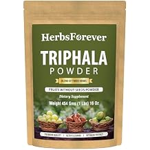 Herbsforever Triphala Churna Powder Traditional Ayurvedic Formulation Supports Detoxification and Rejuvenation Non GMO, Vegan 454 GMS