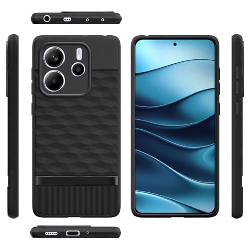 Image of Shockproof Case for Mi Redmi Note 14 5G | Full Camera Protection | TPU Flexible Back Cover for Mi Redmi Note 14 5G (Matte Black)