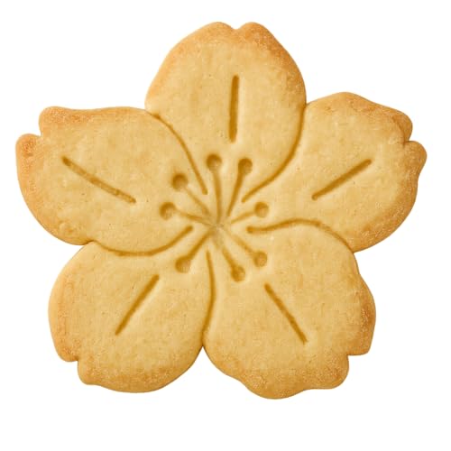 Mighty Gadget Sakura Blossom Cookie Cutter & Stamp - 4x3.4" Beautiful Floral Design for Spring Baking (Random Color)