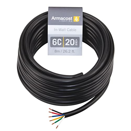 Image of Armacost Lighting 6C 20AWG in Wall Cable (26 ft) 775680,Black