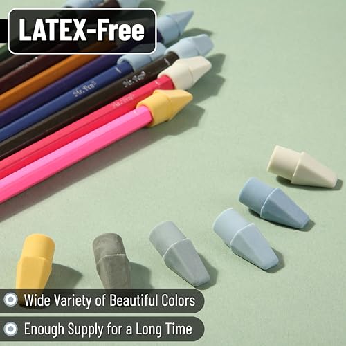 Image of Mr. Pen- Pencil Erasers Toppers, 120 Pack, Colorful, Latex Free, No Smudge | Mr Pen Erasers for Pencils
