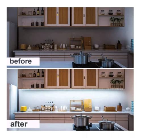 Tira LED con sensor de movimiento 8.2FT blanco frío miniatura 6