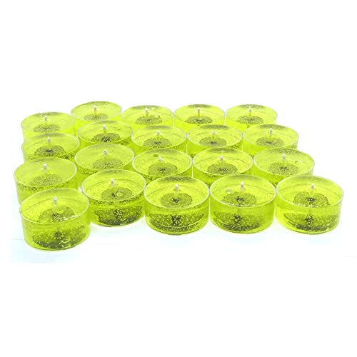24 Pack Lemongrass And Sage Scented Mineral Oil Based Gel Candle Tea Lights Up To 8 Hours Each By The Gel Candle Company #TOP24