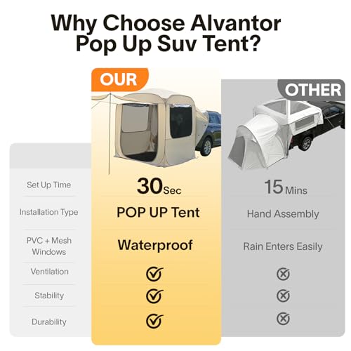 Alvantor SUV Tailgate Tent with Sunshade