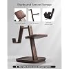 Syntech MR Walnut Stand Compatible with Meta Quest2/3/3S/Pro, Universal Quest3 Stand Holder with Storage Base for VR Accessories, Made for Meta