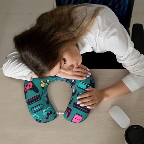Almohada para cuello de poliéster color negro miniatura 7