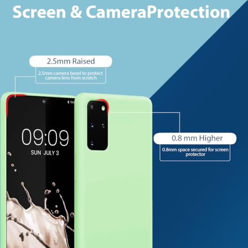 Image of LIRAMARK Liquid Silicone Soft Back Cover Case for Samsung Galaxy S20 Plus / S20 Plus 5G (Mint Green)