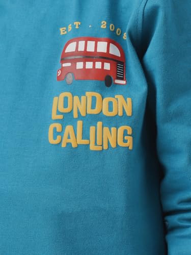 Image of Nautinati Boys 100% Cotton Full Sleeve Printed T-Shirt | Age 1-5 Years