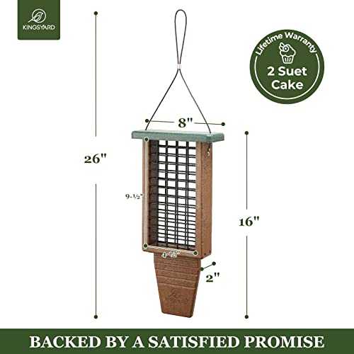 Kingsyard Double Capacity Recycled Plastic Suet Feeder #TOP17