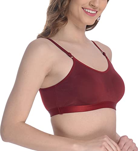 Image of FIMS - Fashion is my style Women Cotton Sports Bra for Gym, Yoga, Running Bra for Girls, Racer Back, Full Coverage, Multicolor, Cup B, See Main Image to Check How Many Bra You Will Get