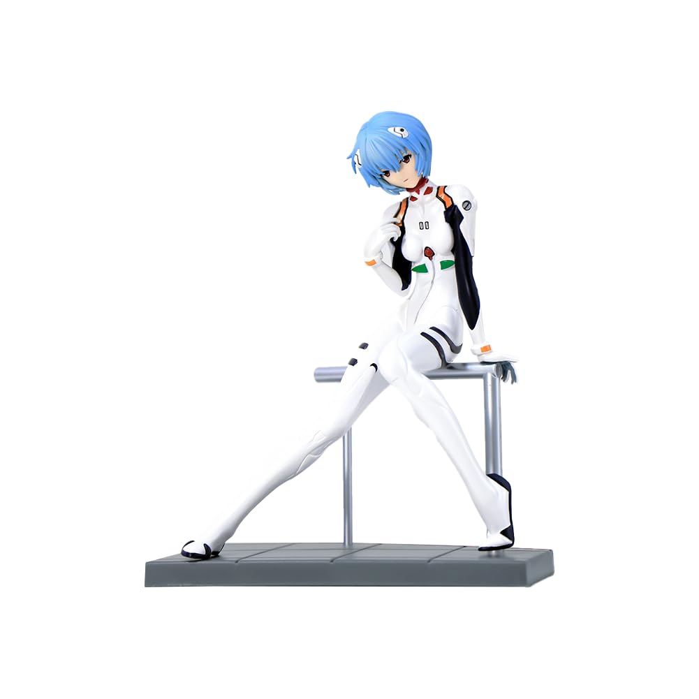 Jilijia Ayanami Rei Action Figure Anime Sitting Position Model Combat Version PVC Statue Decoration Car Office Ornaments 18CM โ image 1