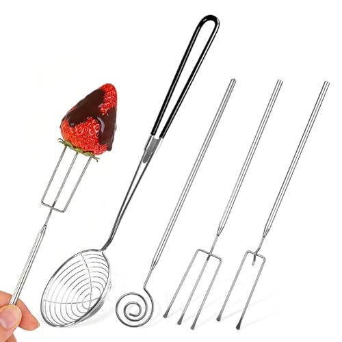 Chocolate Dipping Tools Set, 4Pcs Candy Dipping Tools, Stainless Steel