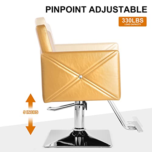 Artist Hand Barber Chairs, All Purpose Hair Salon Chairs With Heavy Duty Hydraulic Pump, 360 Degrees Rolling Swivel Spa Beauty Equipment For Hair Stylist Women Man, Max Load Weight 330 Lbs #TOP3