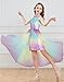 GRACE KARIN Girls Party Dress Rainbow Kids Sequin Formal Fancy Prom Sparkly Pageant Birthday Graduation Dresses Size 8