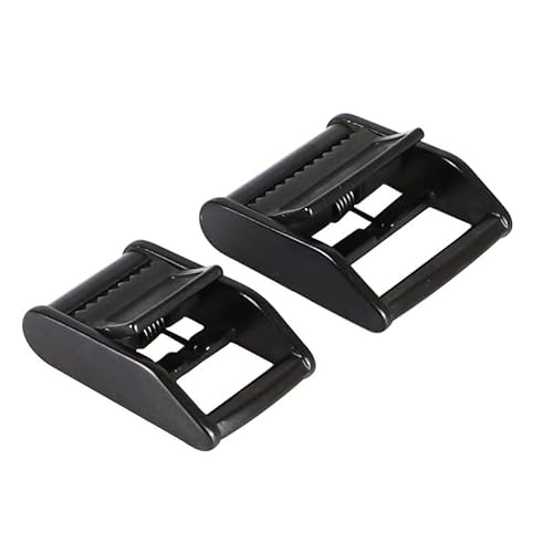 eRgDFS 2 Piezas Pin de Acero Inoxidable Hebilla de liberación Ajustable Bebada de liberación Strip Subdipista de Hebilla Fits Belt Brains Collar Coloque Compatible con Varias Marcas(38MM-304-BLACK)