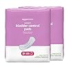 Amazon Basics Incontinence Pads for Women, Postpartum, Long, Maximum Absorbency, Bladder Control, Unscented, 78 Count (2 Packs of 39)