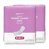 Amazon Basics Incontinence Pads for Women, Postpartum, Long, Maximum Absorbency, Bladder Control, Unscented, 78 Count (2 Packs of 39)