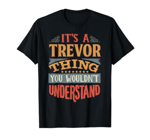 Trevor Name T-Shirt, Men, Black, 3X-Large