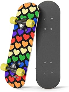 Kids Beginner Mini Skateboard from Rude Boyz - Learn Skateboarding in Style - Mini Wooden Cruiser Board Cool Graphics for Boys & Girls 3-5 Years - 17” Deck, 54mm Wheels, Lightweight - Safe & Durable