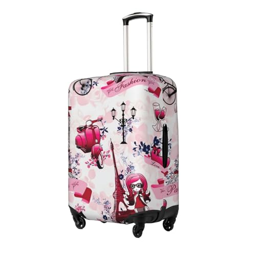 Paris Eiffel Tower France Print Luggage Cover Suitcase Protector Anti-scratch Fits 18-32 Inch Trolley Case2