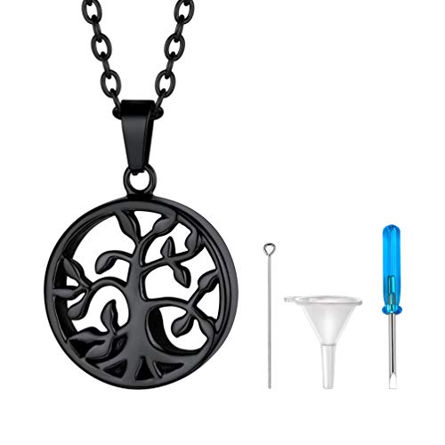 Collier Urne Funéraire Étanche pour Surmonter le Deuil Pendentif Souvenir Acier Inoxydable