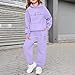 Girls Sweatsuit 2 Piece Outfits - Hoodie Sweatshirts And Sweatpants with Pockets Fall Winter Fashion Jogger Sets Pink Purple