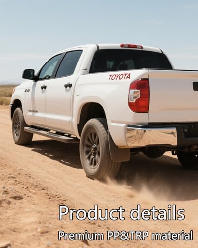 Image of Mud Flaps for Toyota Tundra 2022-2025 (Excl. SR Models), No-Drill Splash Guards, Front & Rear Set (4-PC) w /Hardware