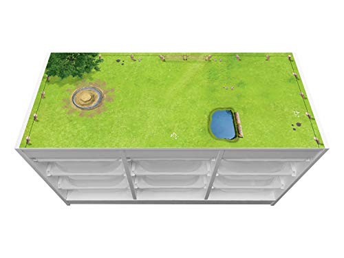 Stikkipix Trofast - Adesivo per scaffali, TF01, campo da calcio, adatto per lo scaffale TROFAST di Ikea (scaffale non incluso)