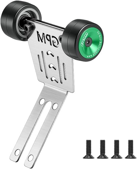 GPM Stainless Steel Bearing Wheelie Bar for 1/16 Mini Kraton 3S Dsc 4X4 RTR Brushless Speed Truck-Ara2508S (Green)