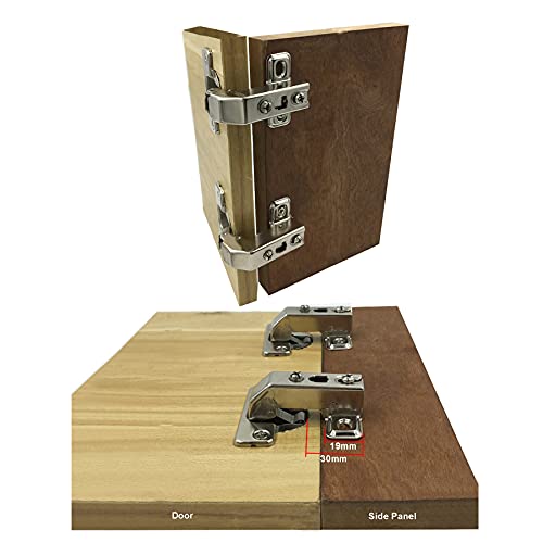 Likerainy 95Deg Short-Arm Inset Blind Corner Hinge 35Mm With Hydraulic Damper For Cabinet Door Soft Closing Stollen Hinges For Cupboard Wardrobe Doors Pack Of 4 #TOP5
