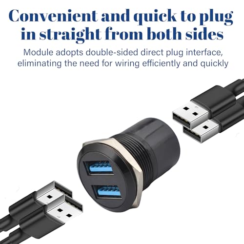 Adaptador panel USB 3.0 Doble Hembra 2x USB 3.0 miniatura 2