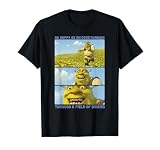 ヒナギクの畑を駆け抜けるオーガのように幸せなシュレック Tシャツ
