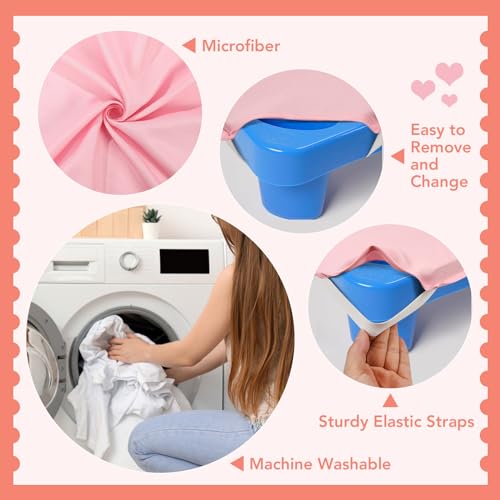 2 Pcs Cot Sheets for Daycare, 23" x 51", Pink Daycare Cot Size Sheet with Corner Elastic Loops for Child Boys Girls, Daycare Essentials for Toddler and Preschool, Breathable Microfiber