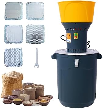 50L Grain Mill Grinder Electric Corn Grinder, Grain Mills Mill Flour Mills Molino de Maiz, Farm Home Electric Grinder for Corn Grain Feed, Wheat Grinder with 5 Grinder Sieves+1Wrench