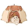 Gigreinc Cat Tent for Indoor, Indoor Dog House,Kitten Tent Suitable for Samll Dogs,Pet Cute Cave Nest Dog Houses(Beige, Large)