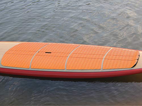 Abahub 12 Piece Surf Sup Deck Traction Pad Premium Eva With Tail Kicker 3M Adhesive For Paddleboard Longboard Surfboard Orange #TOP3
